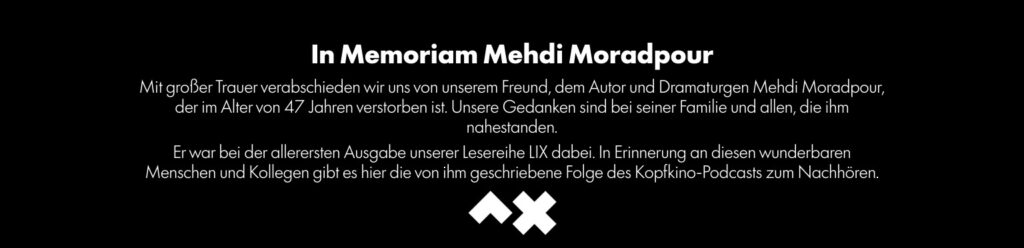 In Memoriam Mehdi Moradpour